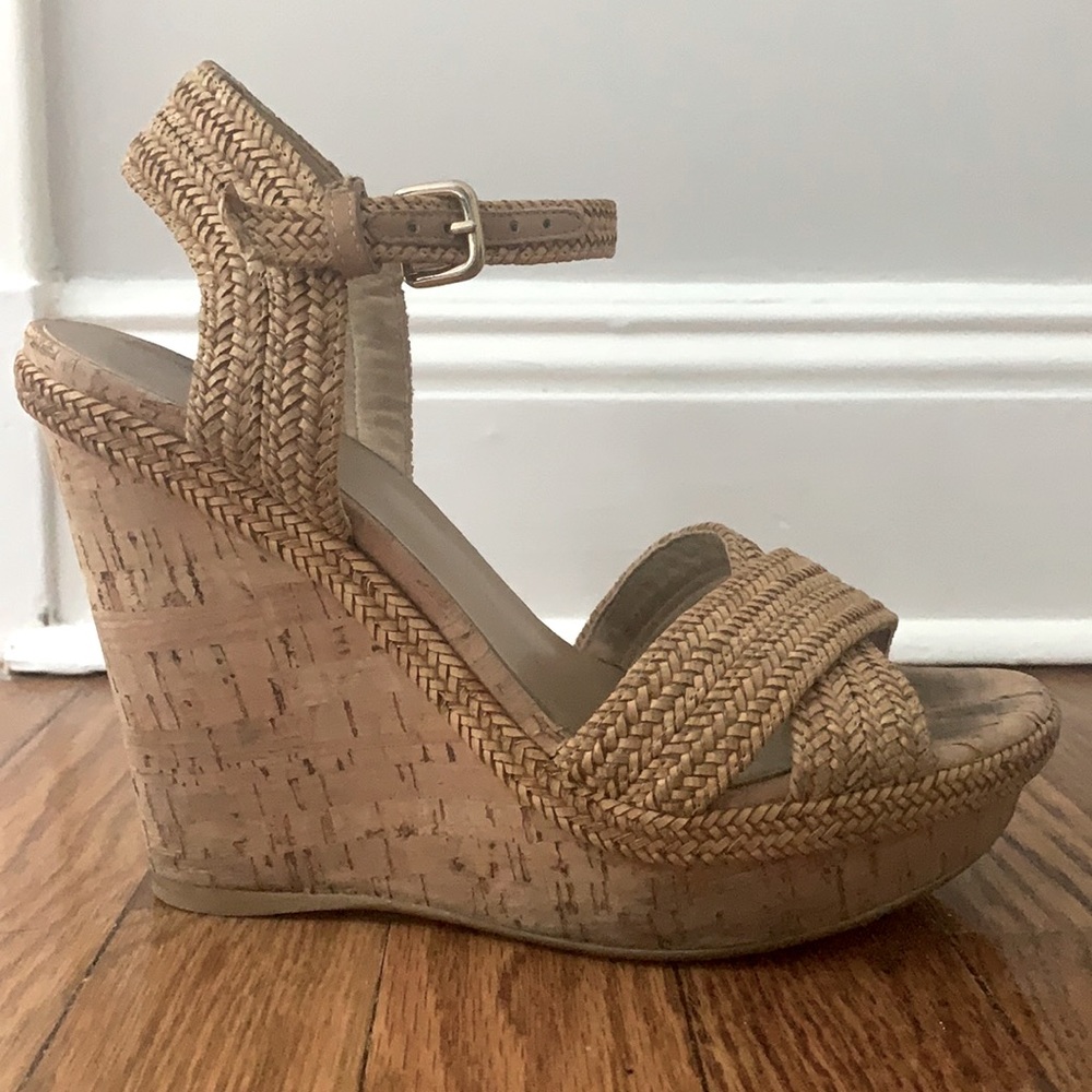 Stuart Weitzman cork wedges